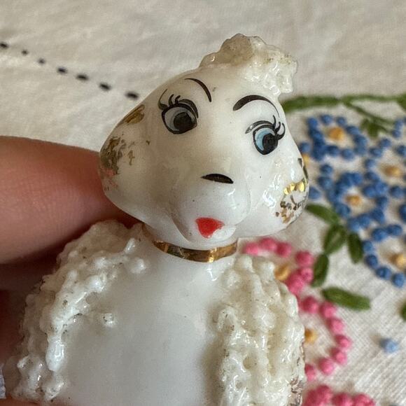 Vintage MCM Mid-Century Modern Spaghetti Poodle Porcelain Miniature Figurine - Picture 5 of 8